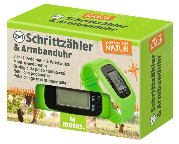 Bild von Expedition Natur 2 in 1 Schrittzähler & Armbanduhr, VE-6