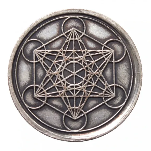 Bild von Glücksmünze Metatron Kupfer verzinnt 4 cm