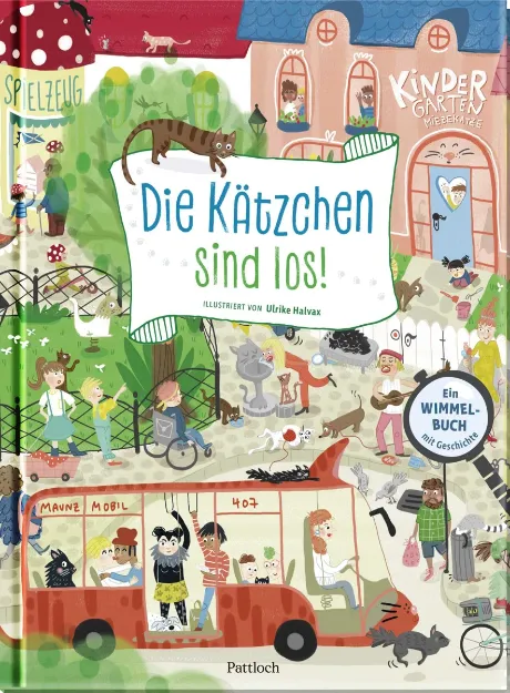 Bild von Wimmelbuch Halvax, Die Kätzchen sind los!