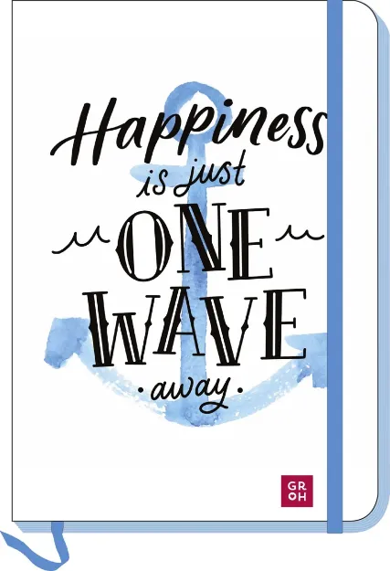 Bild von Notizbuch Happiness is just one wave away