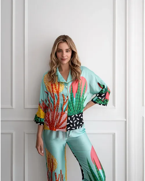 Bild von Bluse Loose Cut Under the Sea L (Variante von PJ) - by vivi.