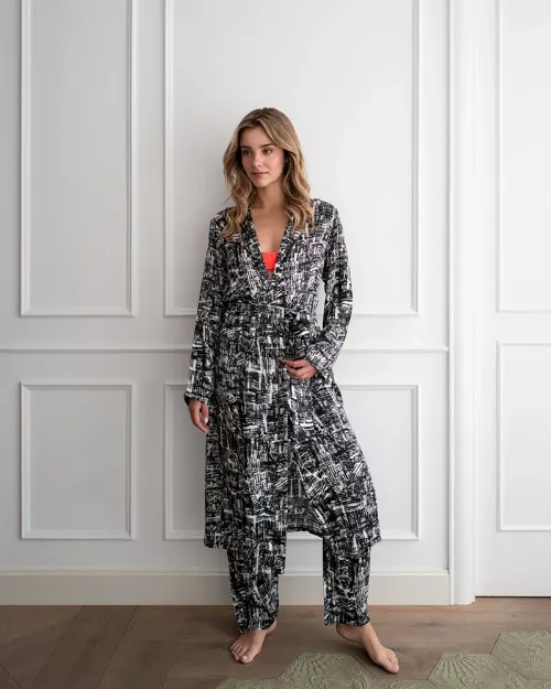 Bild von Kimono Black & White SX/S (Variante von PJ) - by vivi.