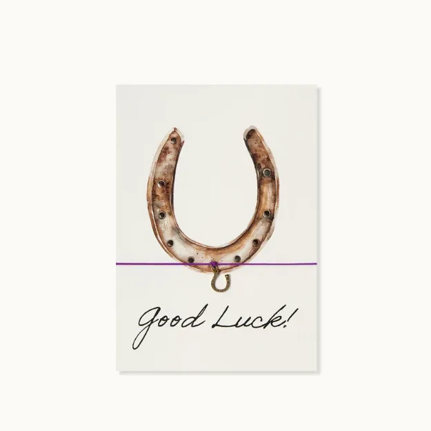 Bild von Armband-Karte: Good luck, Hufeisen  - by vivi.