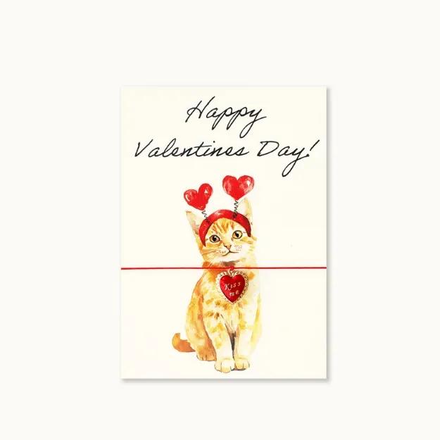 Bild von Armband-Karte: Happy Valentines Cat - by vivi.