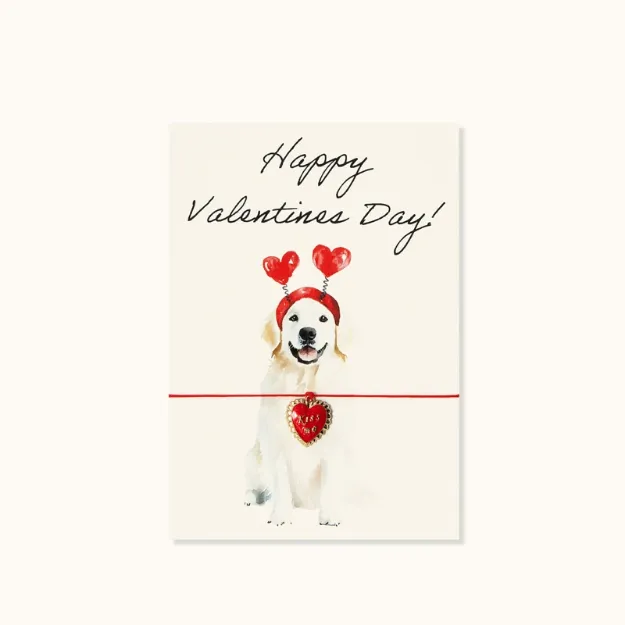 Bild von Armband-Karte: Happy Valentines Golden Retriever - by vivi.