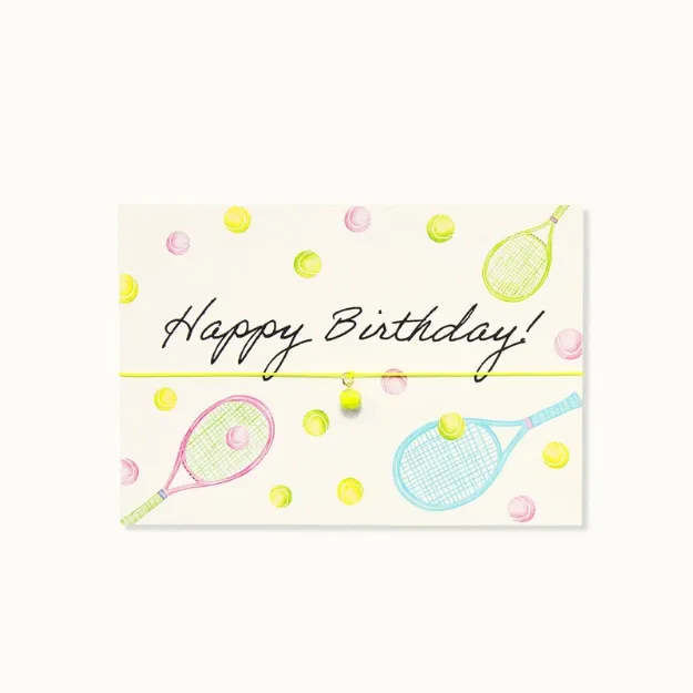 Bild von Armband-Karte: Happy Birthday Tennis - by vivi.