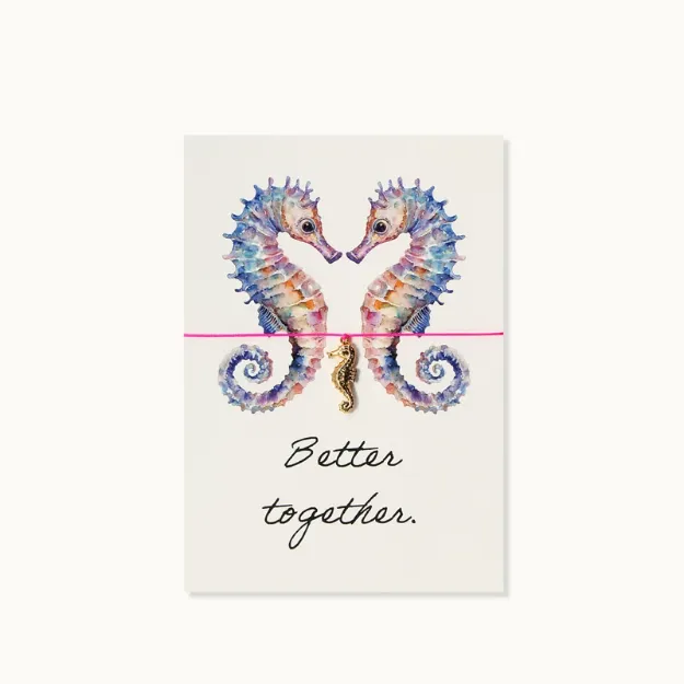 Bild von Armband-Karte: Better together Seahorse - by vivi.