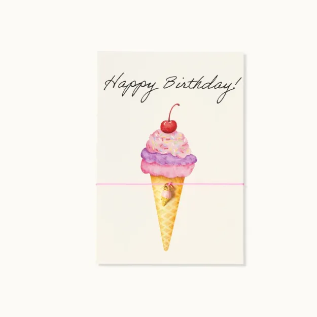 Bild von Armband-Karte: Happy Birthday Icecream - by vivi.