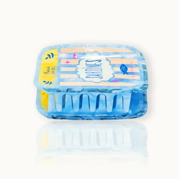 Bild von Haarklammer Sardinenbox blau  - by vivi.