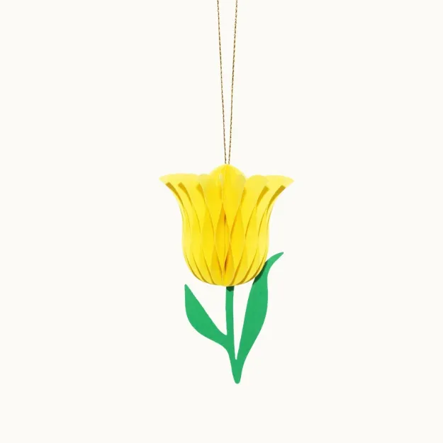Bild von Anhänger Ostern aus Papier Tulip Gelb - by vivi.