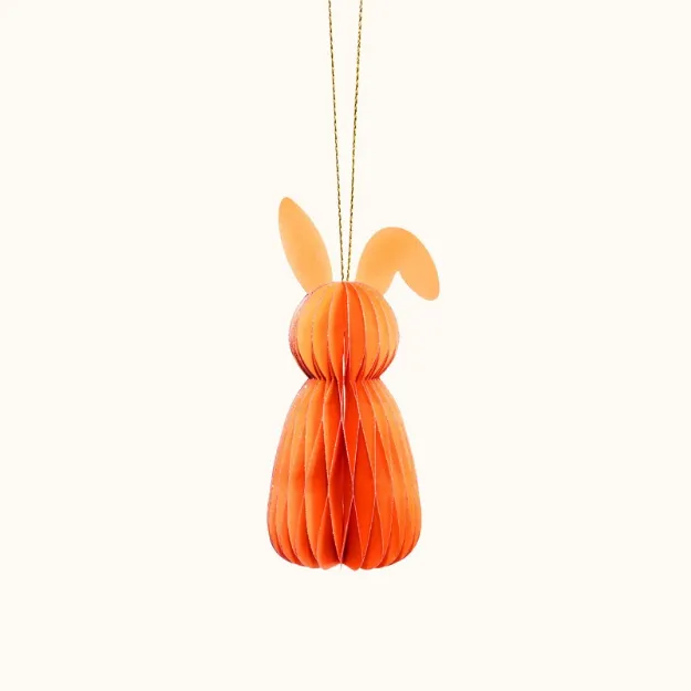 Bild von Anhänger Ostern aus Papier Hase 15 cm Orange - by vivi.
