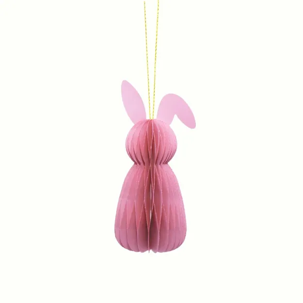 Bild von Anhänger Ostern aus Papier Hase 15 cm Rosa - by vivi.