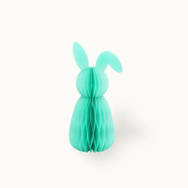 Bild von Ostern aus Papier Hase 20 cm Türkis - by vivi.