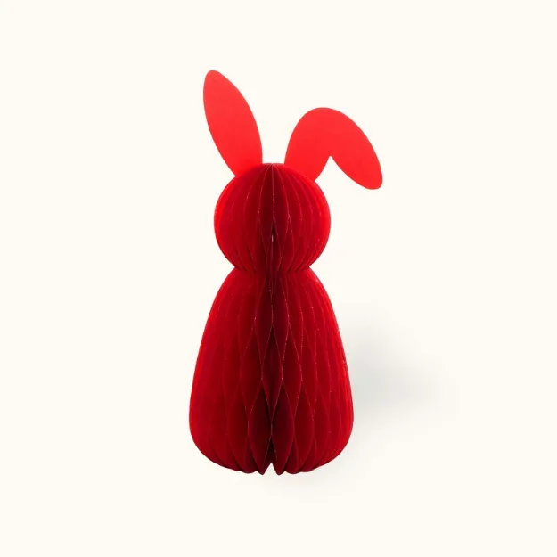 Bild von Ostern aus Papier Hase 30 cm Magenta - by vivi.