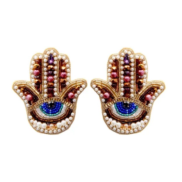 Bild von Brosche für Slipper: Hamsa - by vivi.