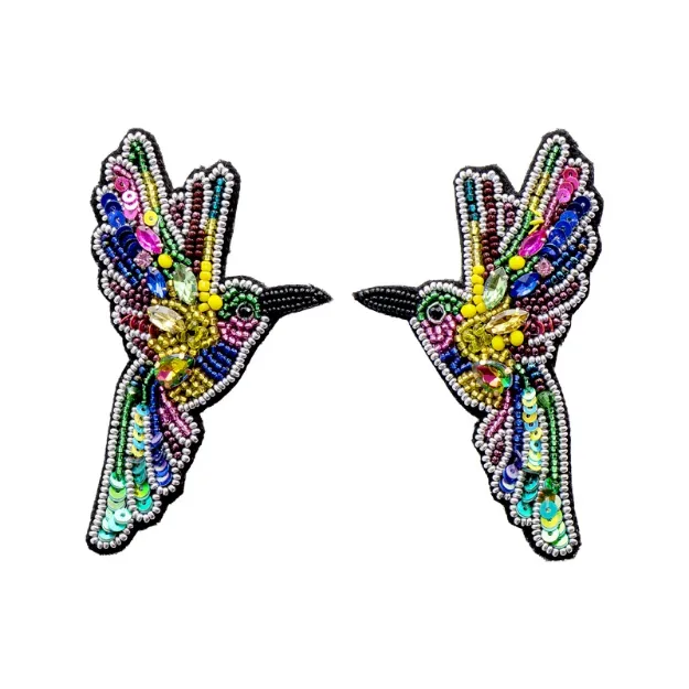 Bild von Brosche für Slipper: Birds Colourful/ Kolibri - by vivi.