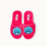 Bild von Brosche für Slipper: Muschel Blau - by vivi.