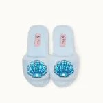 Bild von Brosche für Slipper: Muschel Blau - by vivi.