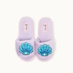 Bild von Brosche für Slipper: Muschel Blau - by vivi.