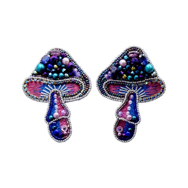 Bild von Brosche für Slipper: Pilz Colour / Universum-Pilz - by vivi.