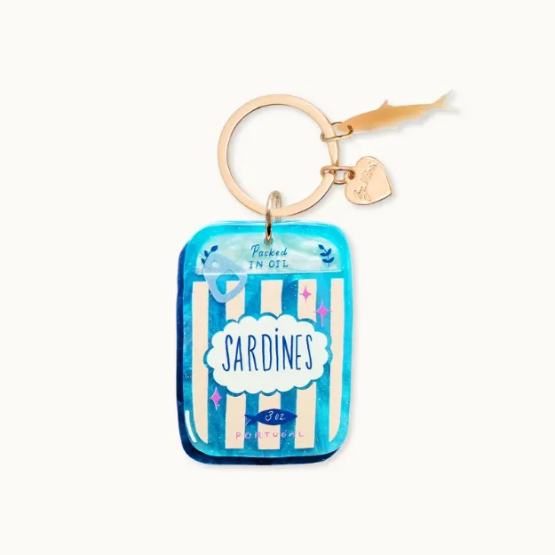 Bild von Schlüsselanhänger Sardinen Blau - by vivi.