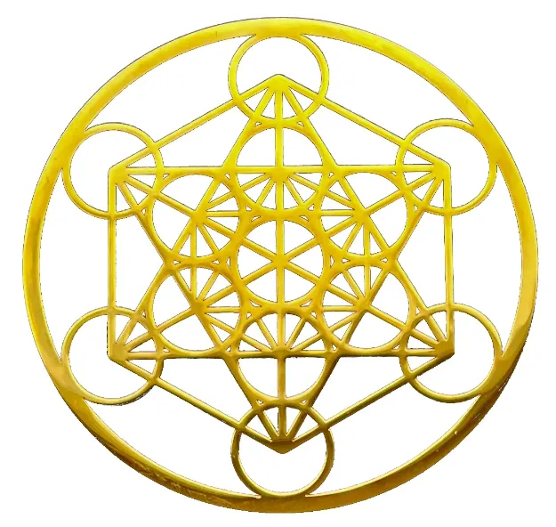 Bild von Metatron aus Edelstahl vergoldet 12cm