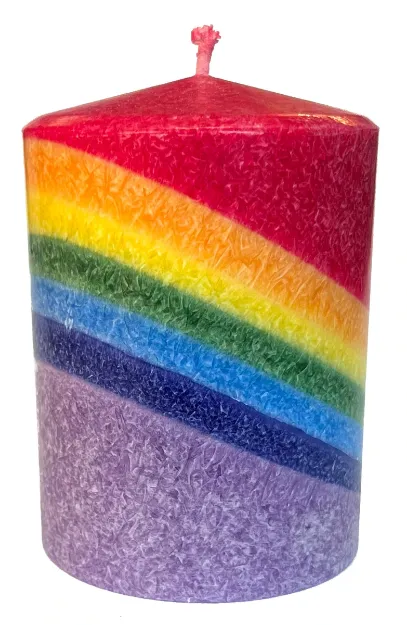 Bild von Kerze Rainbow Stearin, 7,5x10cm