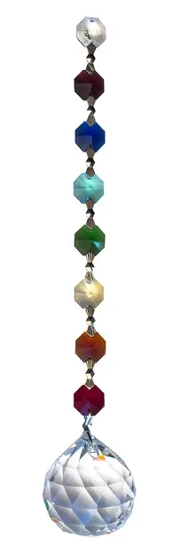 Bild von Suncatcher regebogen Achteck mit 30mm Kristallkugel