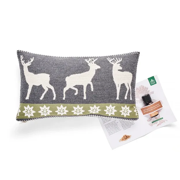 Bild von Arvenkissen Hirsch grün 20  x 35 cm von Berg & Kraft