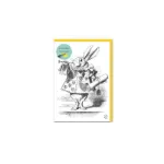 Bild von The white rabbit Doppelkarte zum Ausmalen