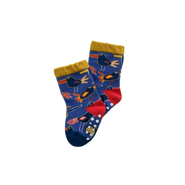 Bild von anti-slip baby socks 6-12 months birds, VE-2