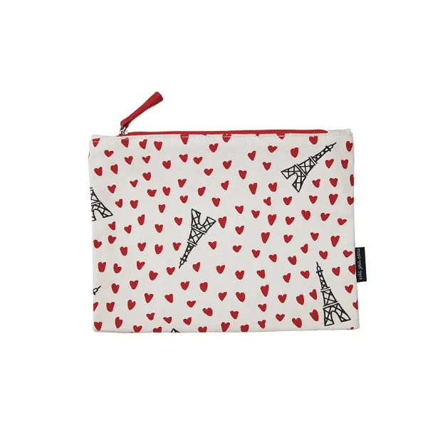 Bild von cotton large pouch picto coeurs, VE-6