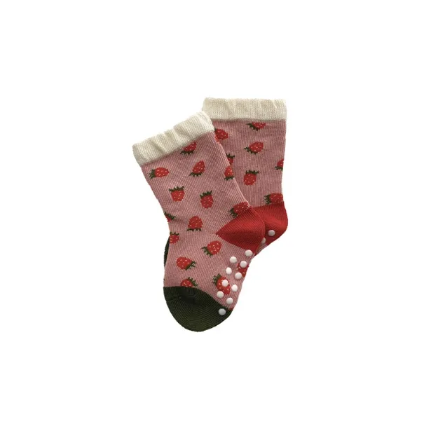 Bild von anti-slip baby socks 6-12 months strawberries, VE-2