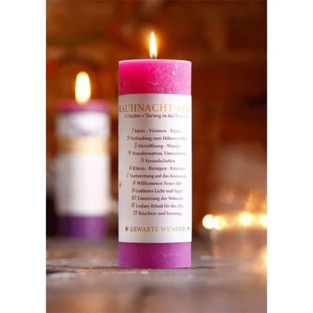 Bild von Raunacht-Ritualkerze, erwarte Wunder