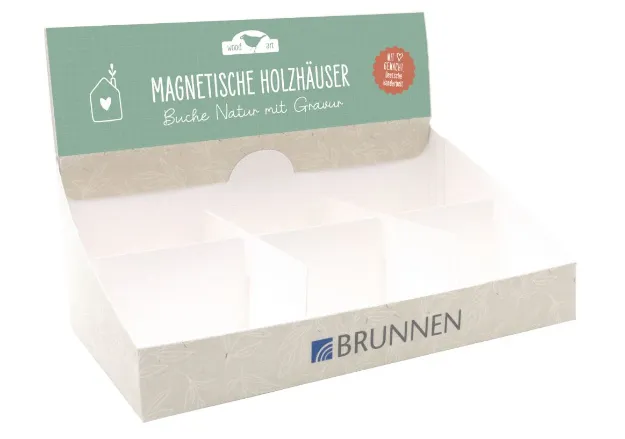 Bild von Display - Wood-Art MagnetischeHolzhäuser