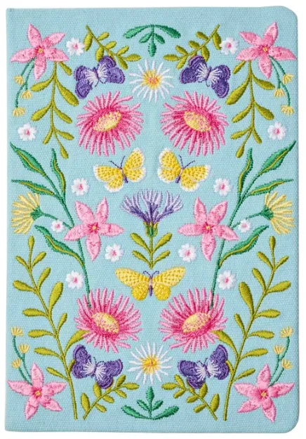 Bild von RS Notizbuch bestickt, Blütenträume - mint