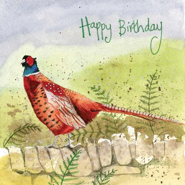 Bild von PHEASANT ON THE WALL BIRTHDAY CARD