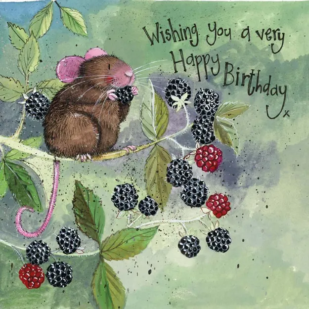 Bild von MOUSE & BERRIES BIRTHDAY CARD