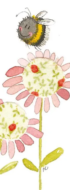 Bild von BEE AND FLOWER BOOKMARK