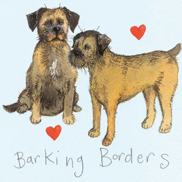 Bild von BARKING BORDERS FRIDGE MAGNET