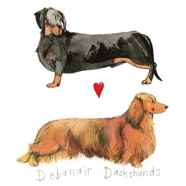 Bild von DEBONAIR DACHSHUNDS FRIDGE MAGNET