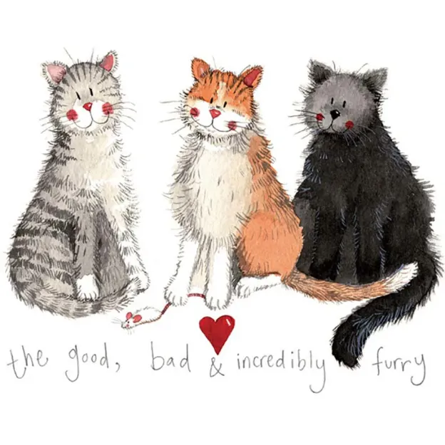 Bild von THE GOOD THE BAD AND THE INCREDIBLY FURRY FRIDGE MAGNET