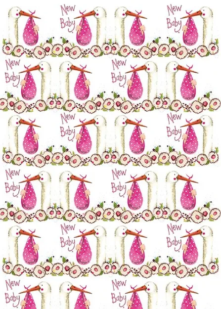 Bild von NEW BABY GIRL GIFT WRAP