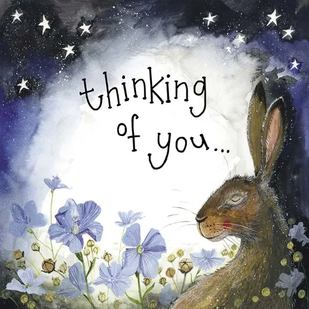 Bild von STARLIGHT HARE THINKING OF YOU FOIL CARD