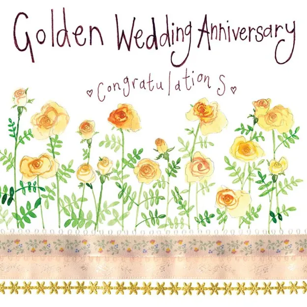 Bild von GOLDEN ROSES ANNIVERSARY CARD