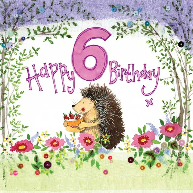 Bild von 6 YEAR OLD WOODLAND BIRTHDAY CARD