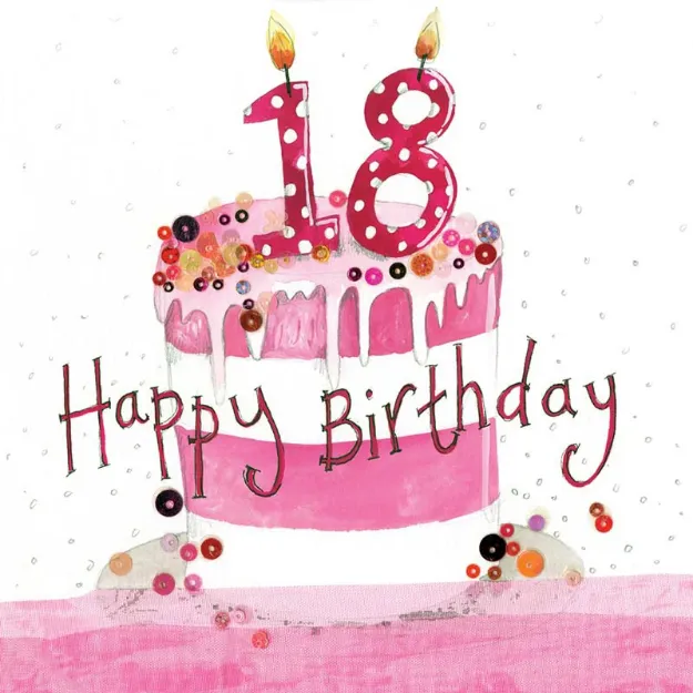 Bild von 18 YEAR OLD CAKE BIRTHDAY CARD