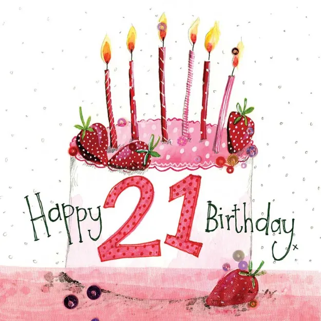 Bild von 21 YEAR OLD CAKE BIRTHDAY CARD