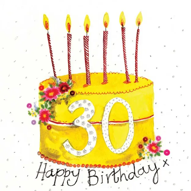 Bild von 30 YEAR OLD CAKE BIRTHDAY CARD