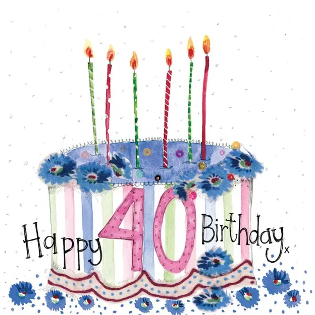Bild von 40 YEAR OLD CAKE BIRTHDAY CARD